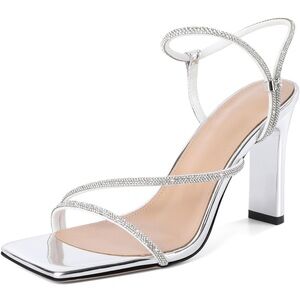 Joseywade Chunky Heels sliver